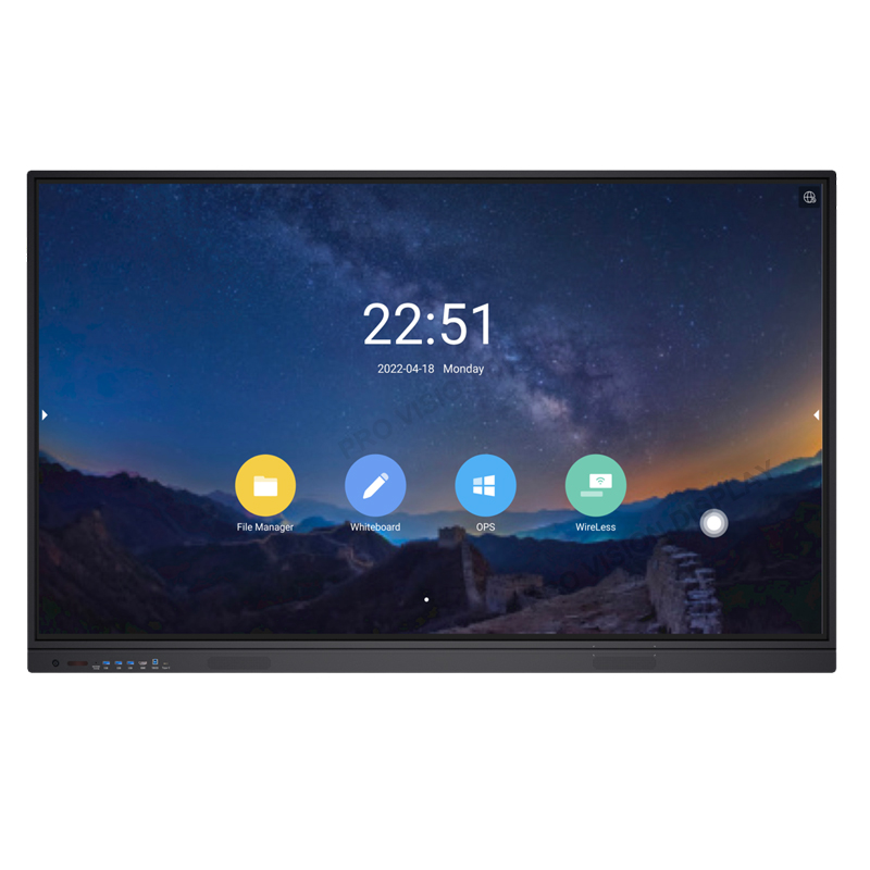 75 düymlük İnteraktiv Flat Panel Displey Android 8.0 Anti Glare